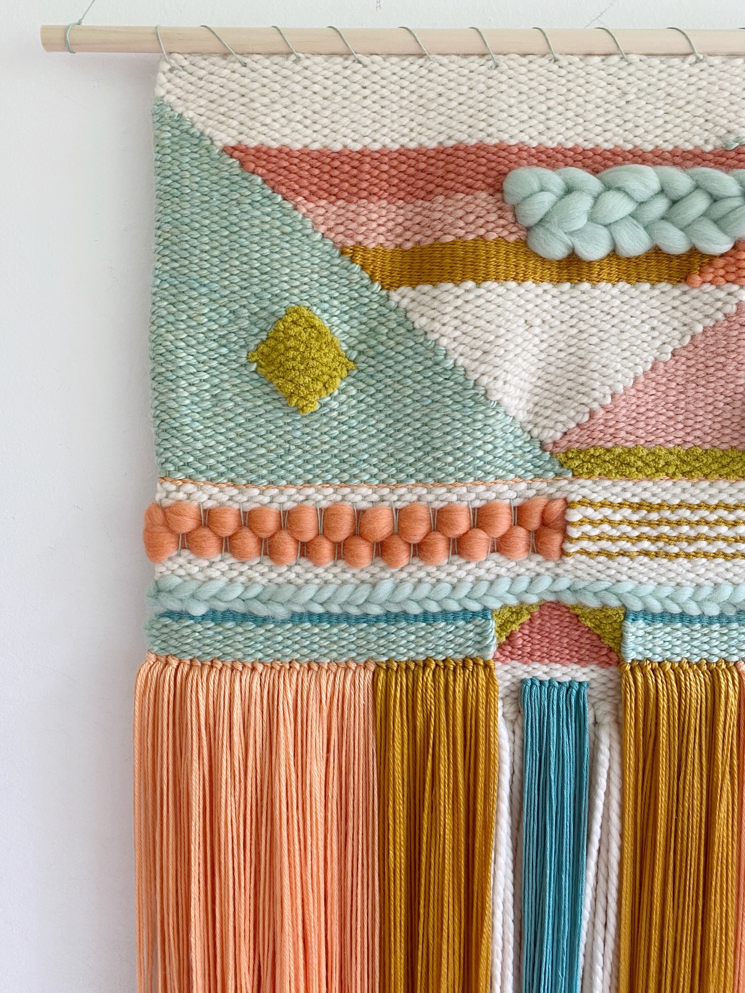 Vintage Weaving- Palm Springs Style *PEACHES* — sunwoven